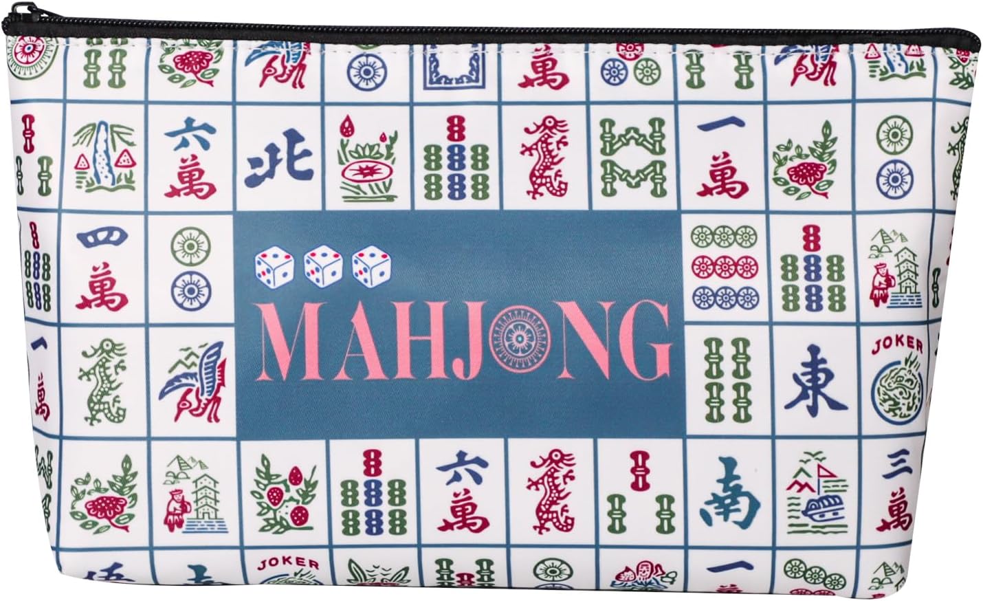 American Mahjongg Tiles – with 3 dice, 100 money chips, 1 wind indicator, a carry bag