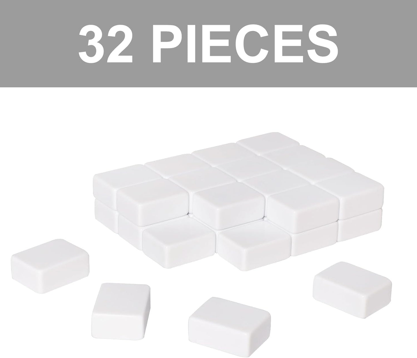 Blank Mahjong Tiles Set, 32 Pieces, Replace Lost Standard Sized American Mahjong Tiles & Can Be Used Together with Mahjongg Stickers (Stickers Not Included)
