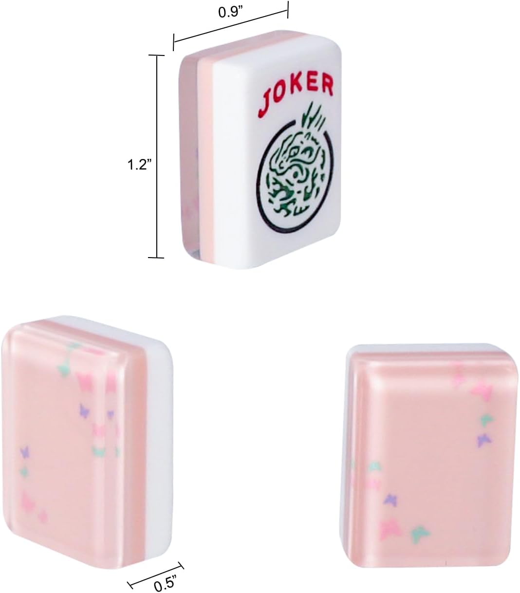 American Mah Jongg Tiles – with 3 dice, 100 money chips, 1 wind indicator, a carry bag