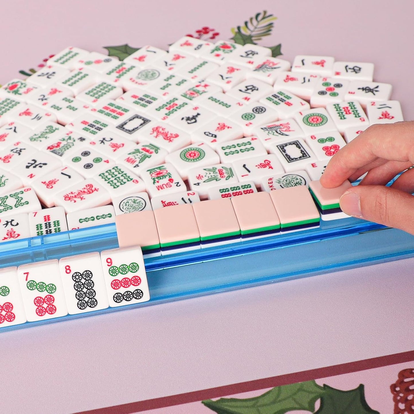 American Mahjongg Tiles – with 3 dice, 100 money chips, 1 wind indicator, a carry bag