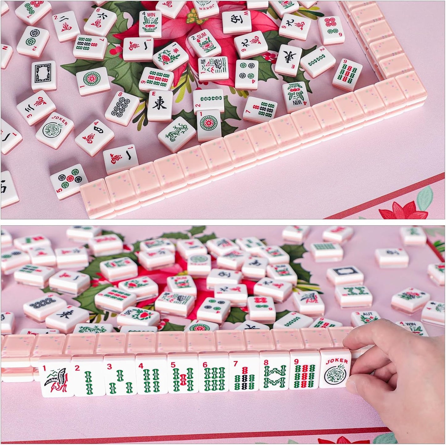 American Mah Jongg Tiles – with 3 dice, 100 money chips, 1 wind indicator, a carry bag