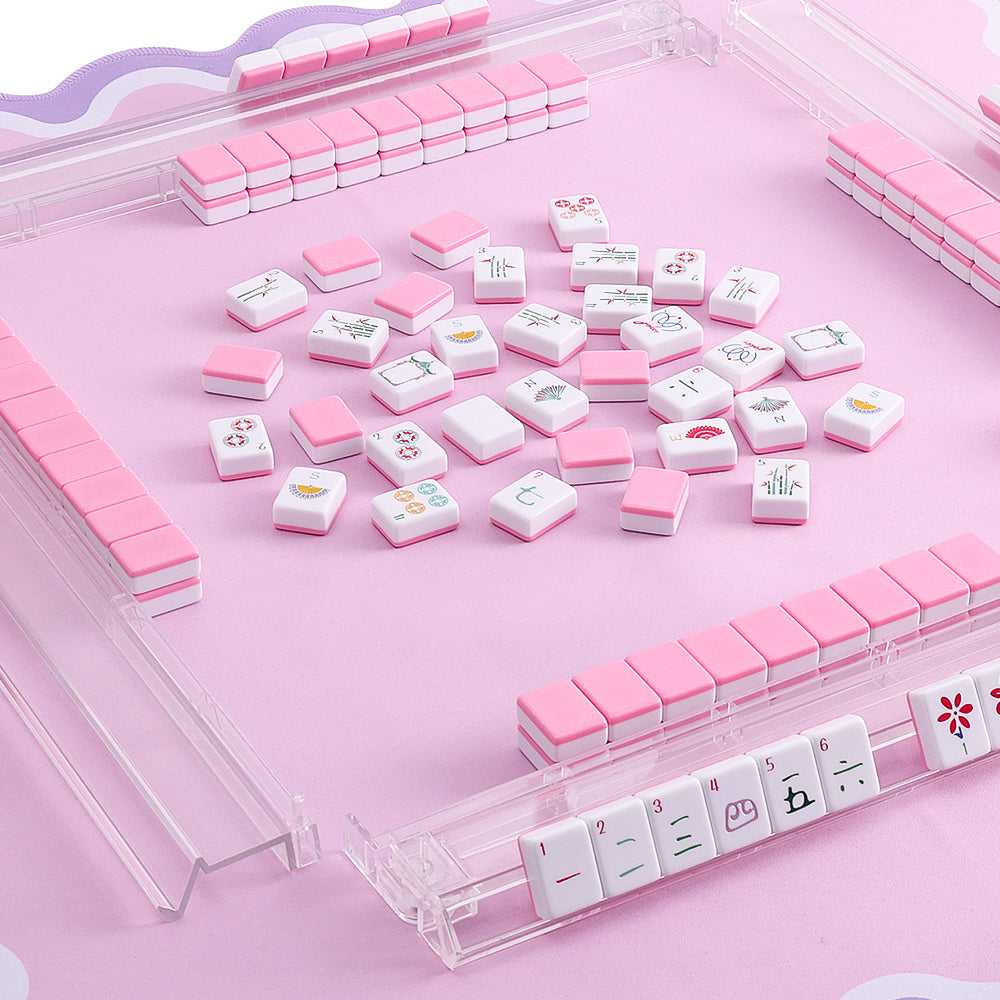 American Mahjong Set | 160 Engraved Tiles (Pink)