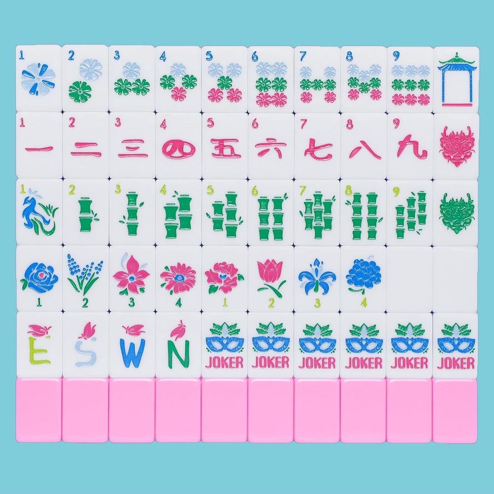 American Mahjong Set | 160 Engraved Acrylic Tiles (PINK)