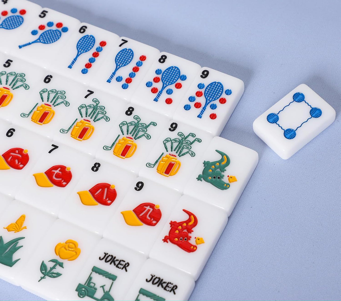 American Mahjong Set | 160 Engraved Acrylic Tiles (White)