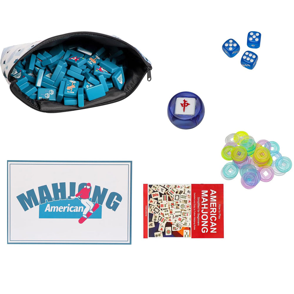 American Mahjong Set | 160 Engraved Acrylic Tiles